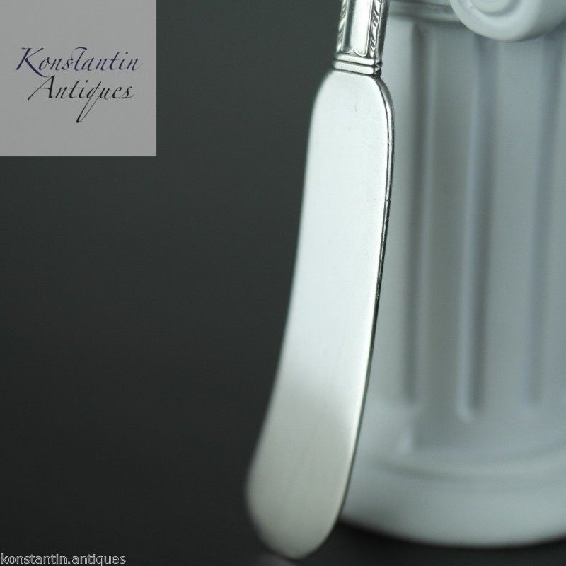 Antikes Buttermesser aus Sterlingsilber, B, amerikanischer Indianer