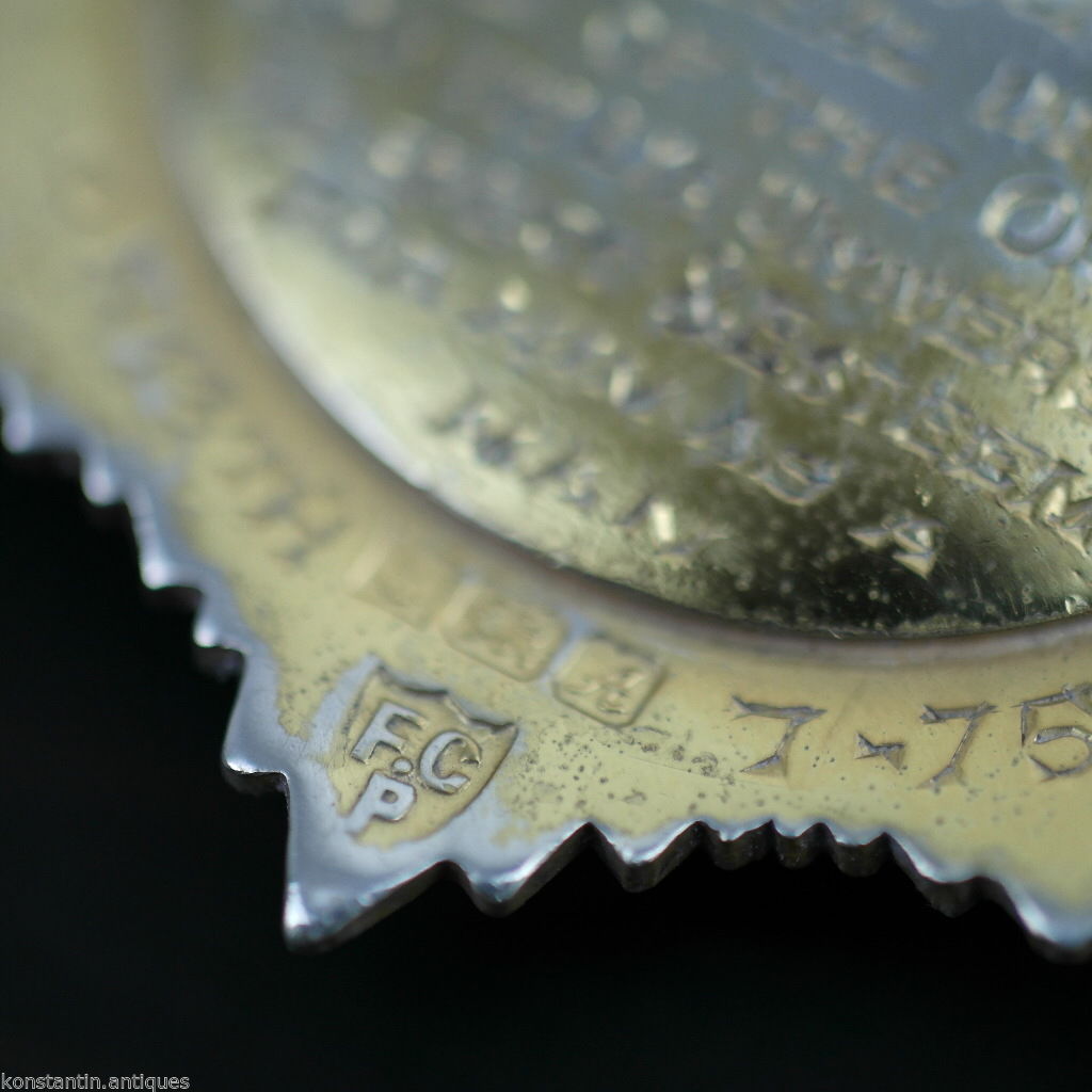 Vintage 1975 medalla chapada en oro de plata maciza RAOB Roll of Honor