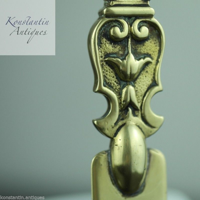 Antique solid brass letter opener / page turner Royal British Empire nice great