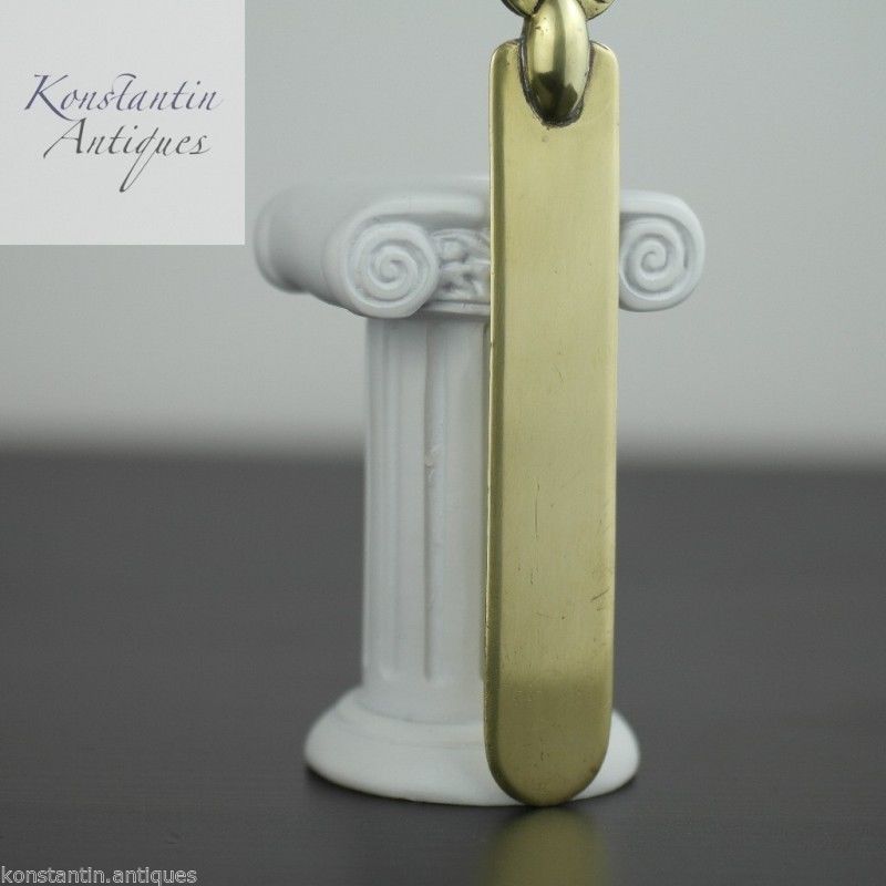 Antique solid brass letter opener / page turner Royal British Empire nice great