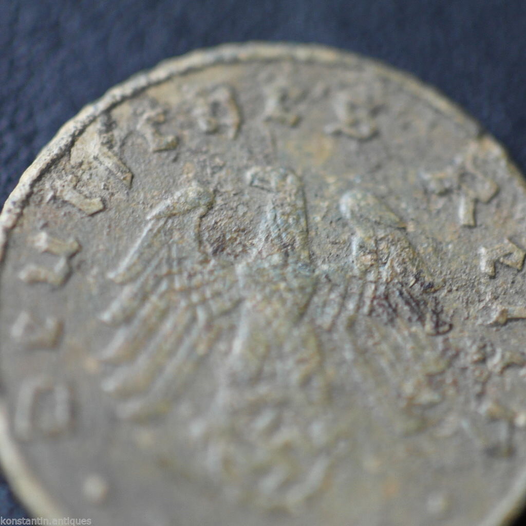 Moneda antigua de 1941 5 Reichspfennig Fuhrer Adolf Hitler de Alemania Berlín