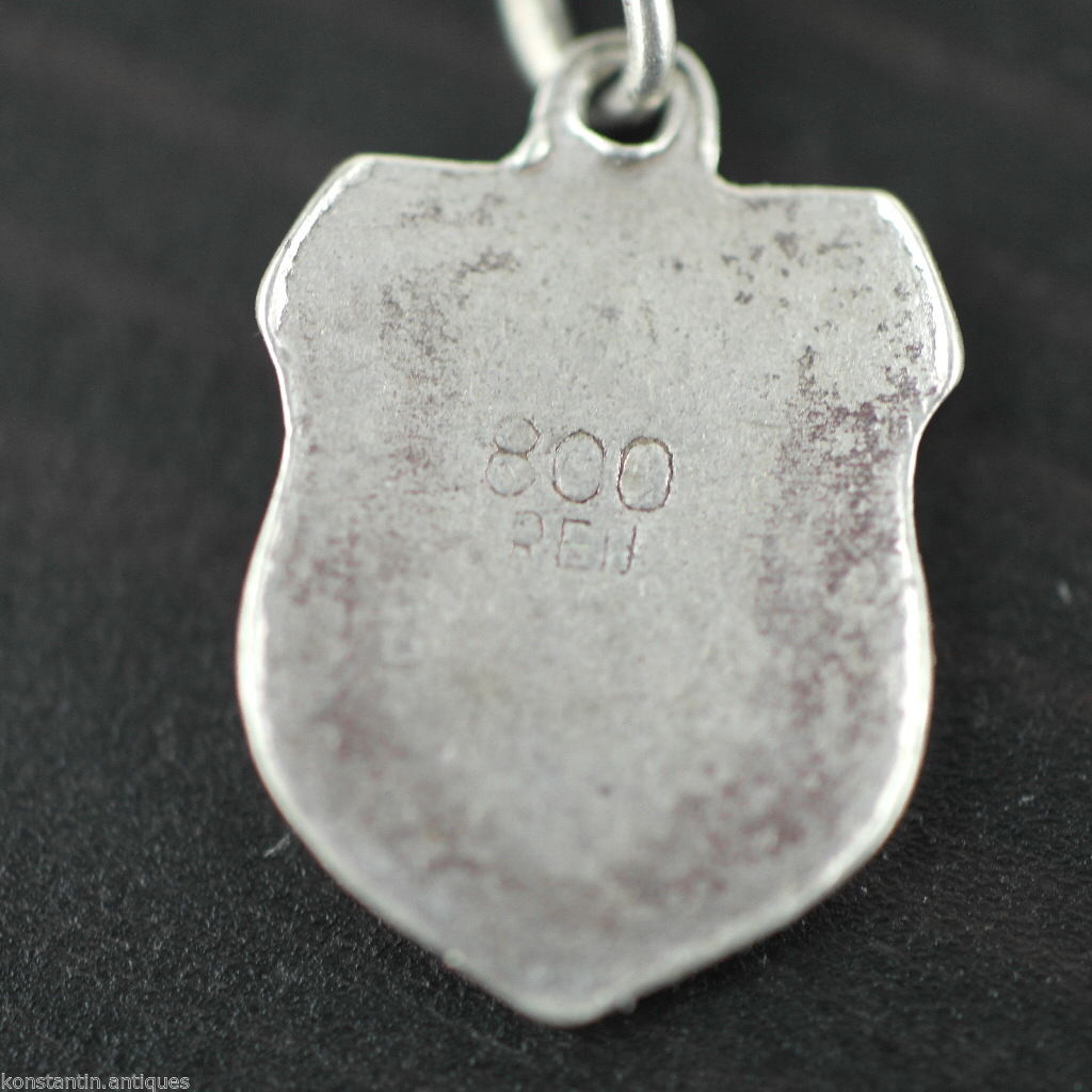 Vintage Koblenz enamel 800 REU silver charm pendant