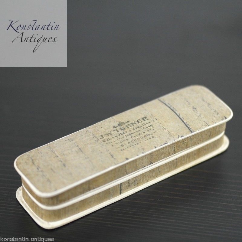 Antique jewellery box for pin brooch, pendant or chain British Empire J.W.Turner