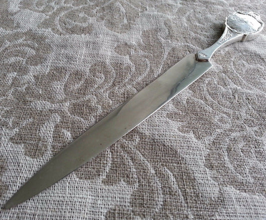 Antique solid silver letter opener 800 German Classic Style