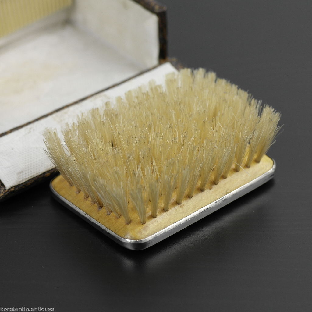 Antique 1927 sterling silver lapis lazuli brush and comb Birmingham