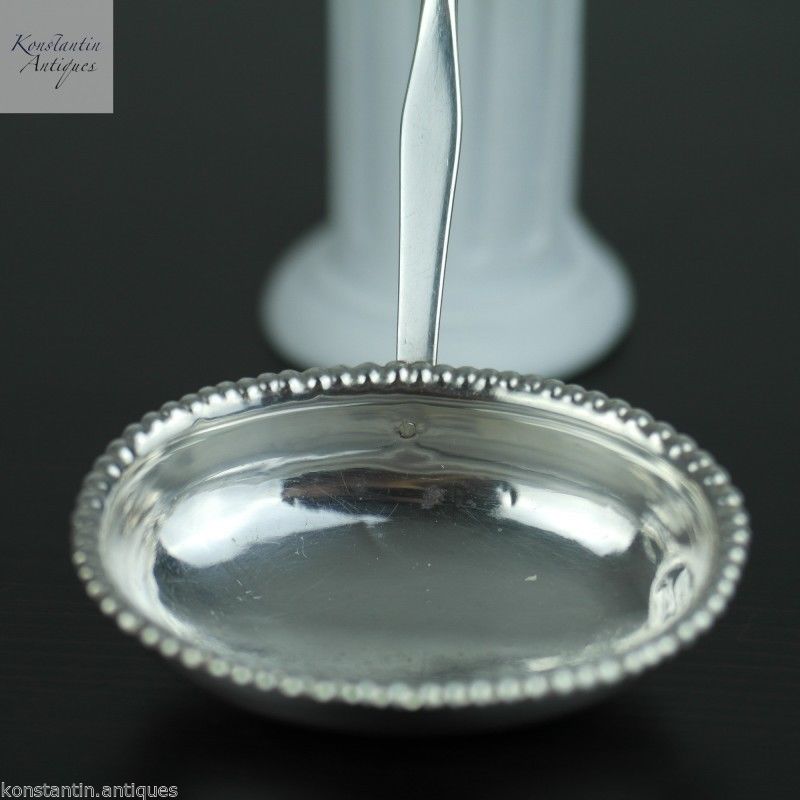 Antique Georgian Toddy ladle solid silver wood handle British Empire great gift