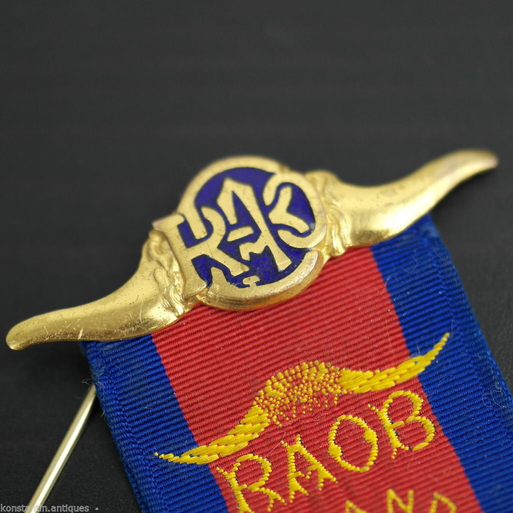 Vintage 1972 medalla chapada en oro de plata maciza Birmingham PRIMO RAOB Wyvern lodge