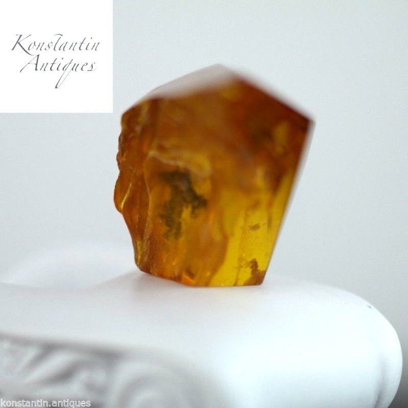 Genuine Baltic Amber stone with Inclusion bug in display frame