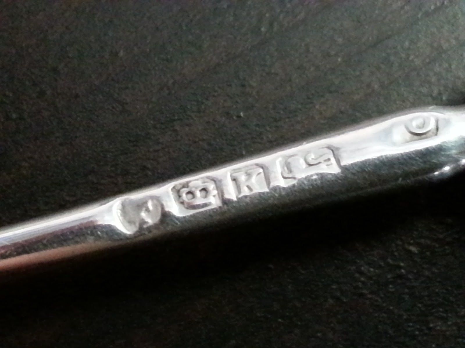 Antique 1853 sterling silver table fork Nacre MOP handle Sheffield