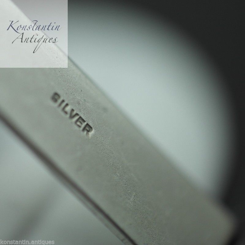 Vintage sterling silver cross pendant solid Art Deco