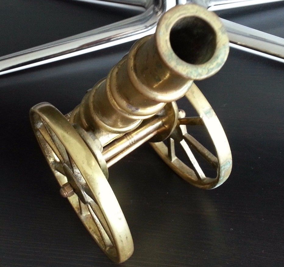Modelo antiguo Obús / cañón antiguo 1827 g estatua de latón gran Imperio Británico