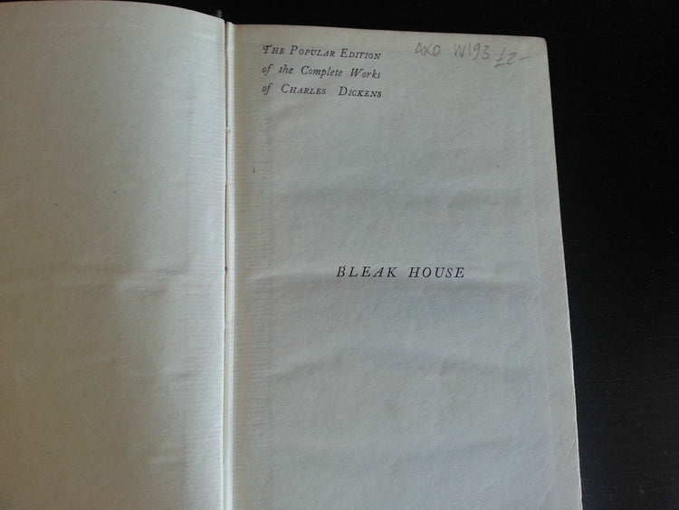 Antique 1907 book by Charles Dickens "Bleak House" London British Empire