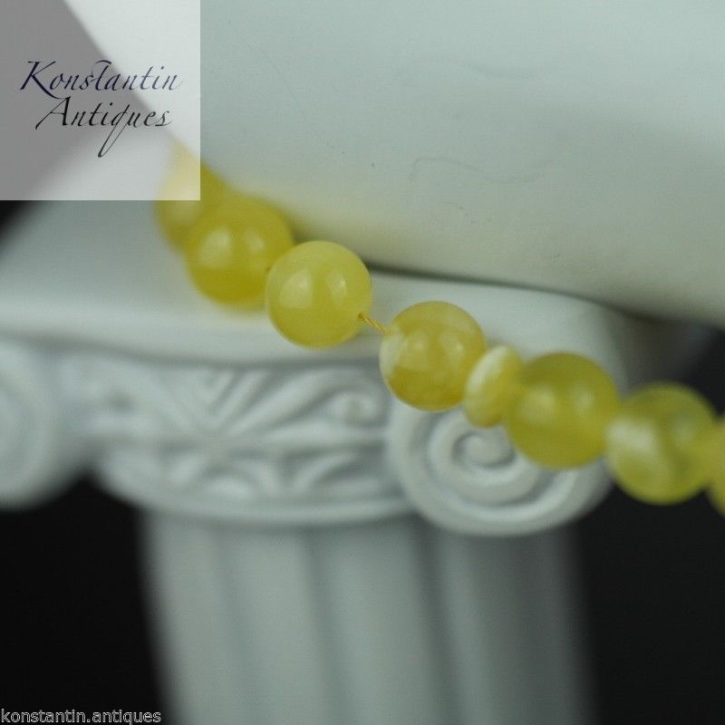 Cuentas auténticas de ámbar báltico, Rosario islámico Tasbih de 9mm, yema de huevo blanca