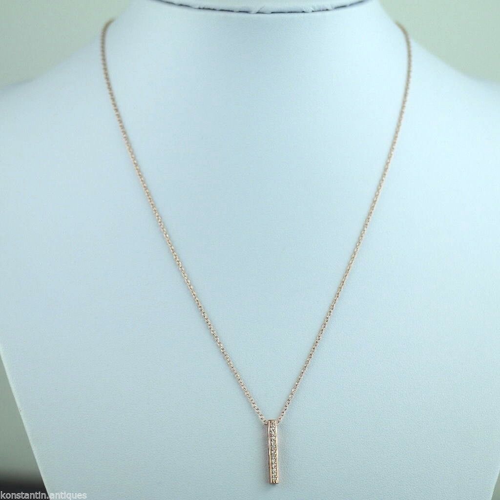 Gold über Sterlingsilber-Anhänger mit klarem Stein an der Kette Stella Picciotto Verona