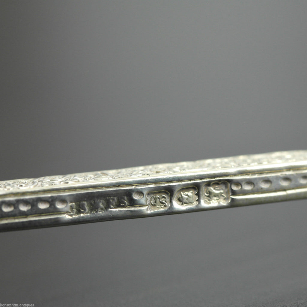 Cuchara de unción de plata de ley antigua de 1902 de 250 mm Coronación Real de Londres