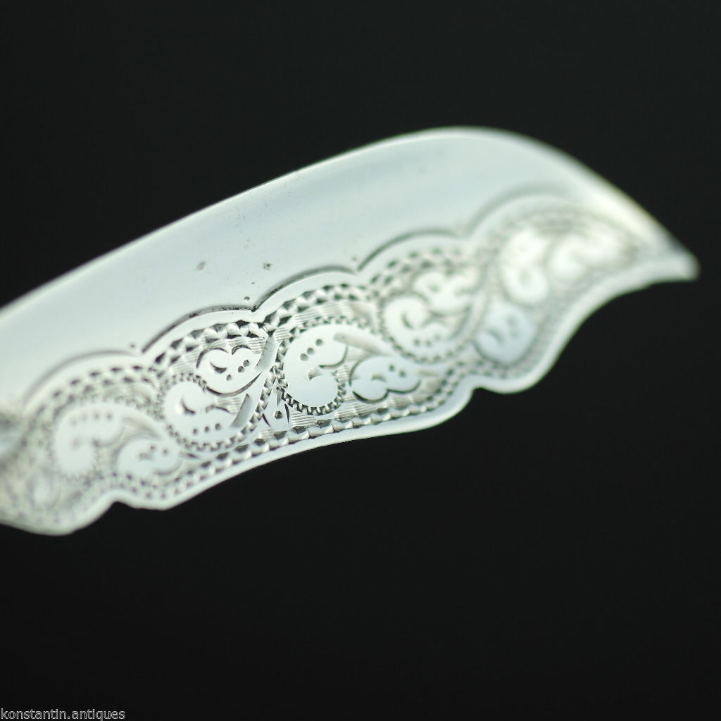 Antique 1900 sterling silver knife green Jade Nephrite handle