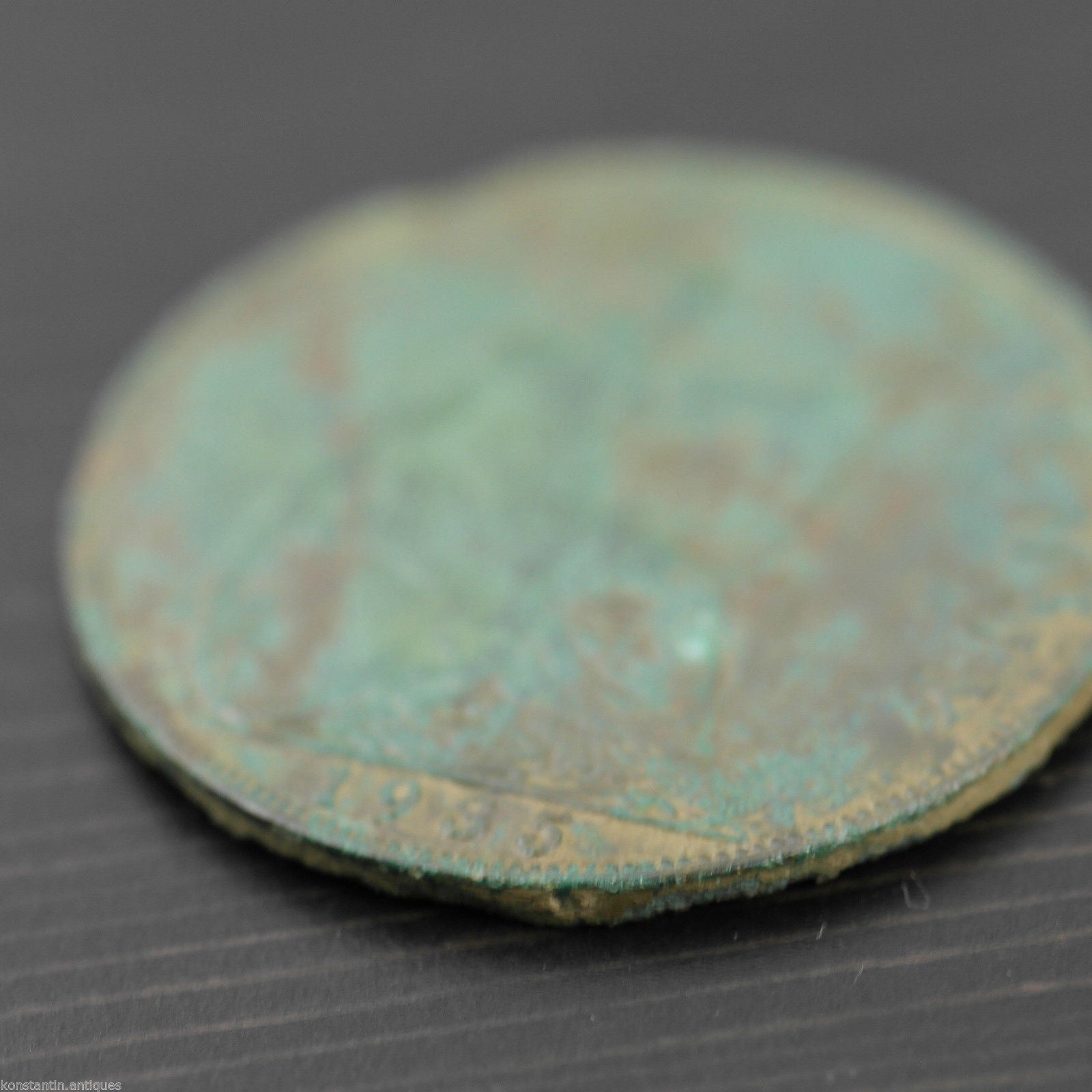 Jahrgang 1935 Münze Ein Penny George V. Großbritannien Bronze mit Patina