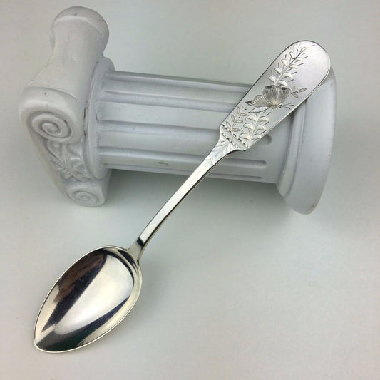 Antique sterling silver spoon from USA with Butterfly Anna inscription