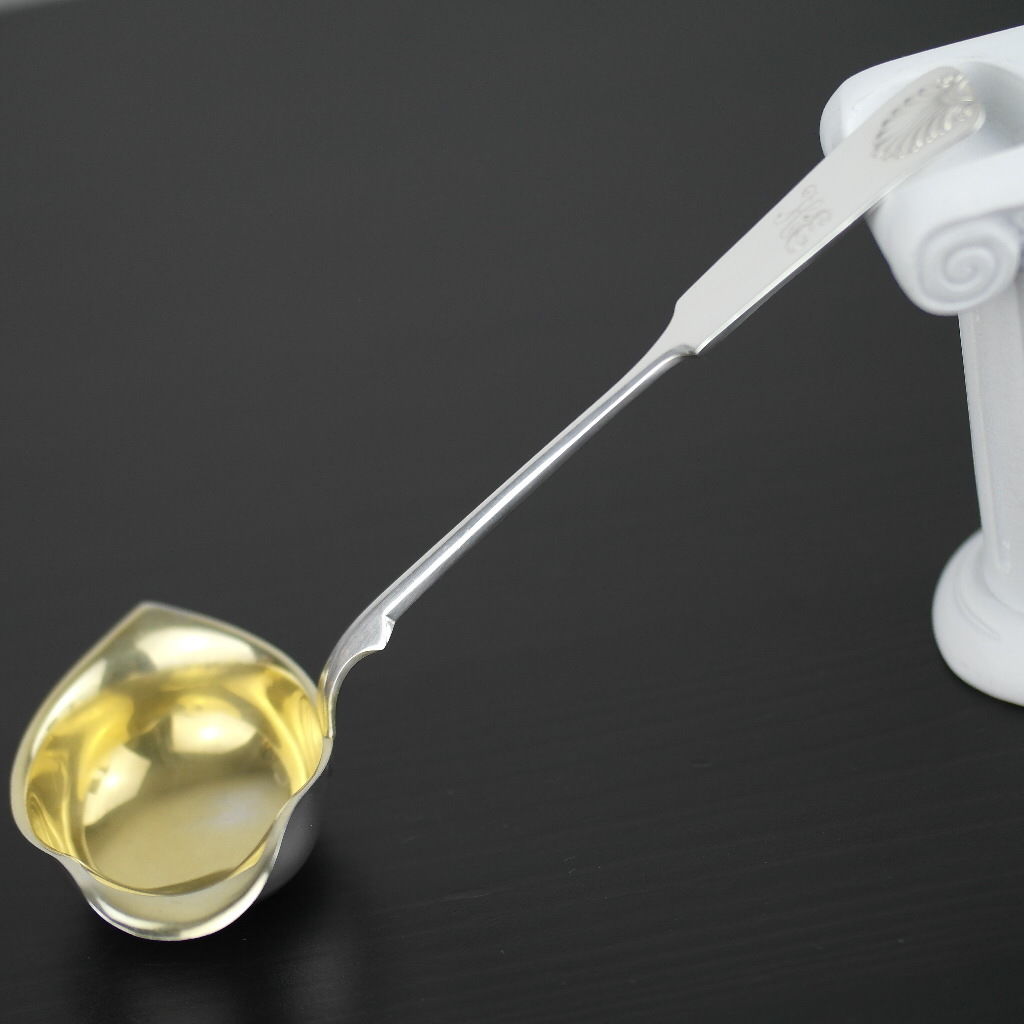 Vintage 1957 cucharón chapado en oro de plata maciza Finlandia