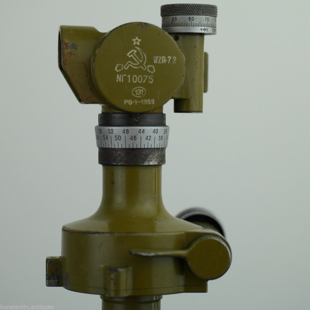 La mira del regimiento PG-1 Telescopio panorámico URSS 1959 Pacto de Varsovia ruso 