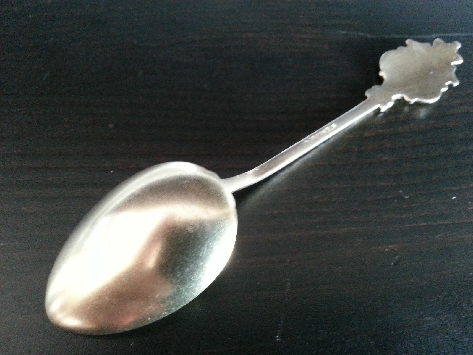 Antiker Emaille-Löffel aus vergoldetem Sterlingsilber, Montreal, Kanada