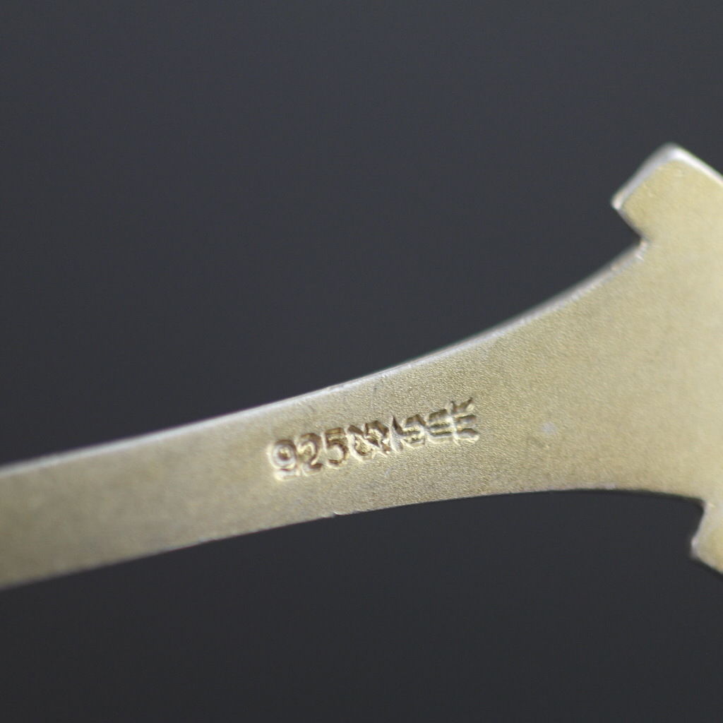 Cuchara de esmalte antigua de plata de primera ley chapada en oro Noruega David Andersen 