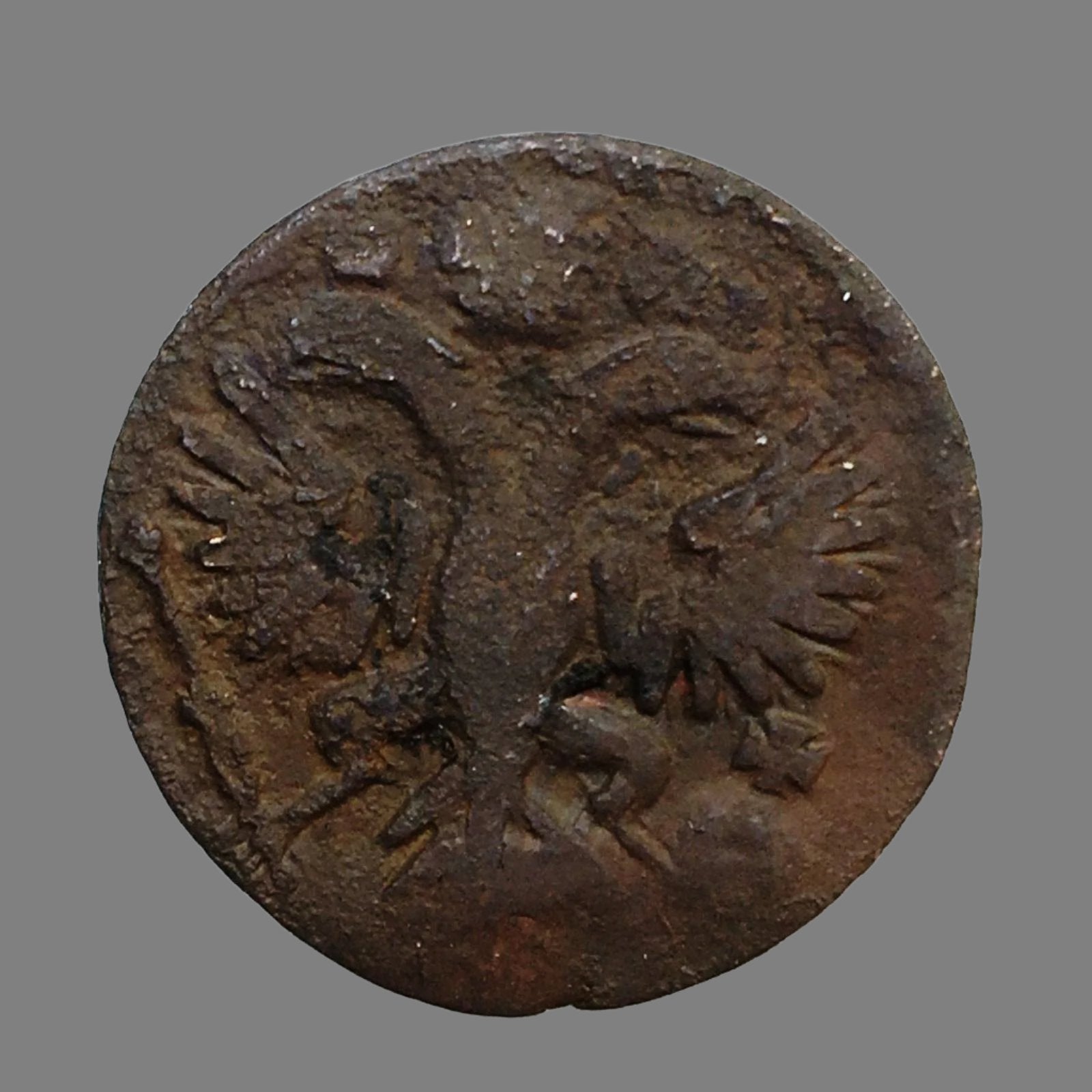 Antike 1751-Münze Denga-Kopek Kaiser Anna des Russischen Reiches 18. Jh