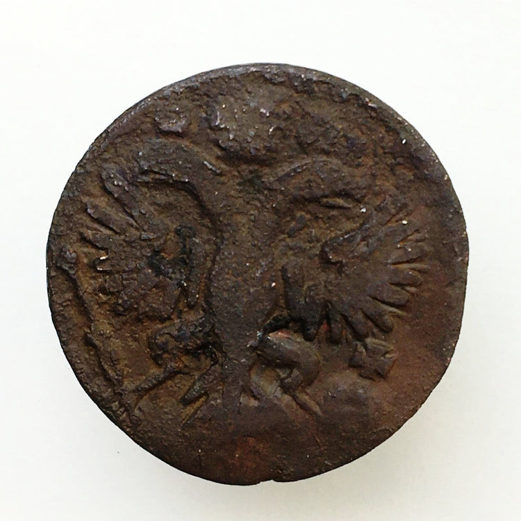 Antique 1751 coin denga kopek Emperor Anna of Russian Empire 18thC