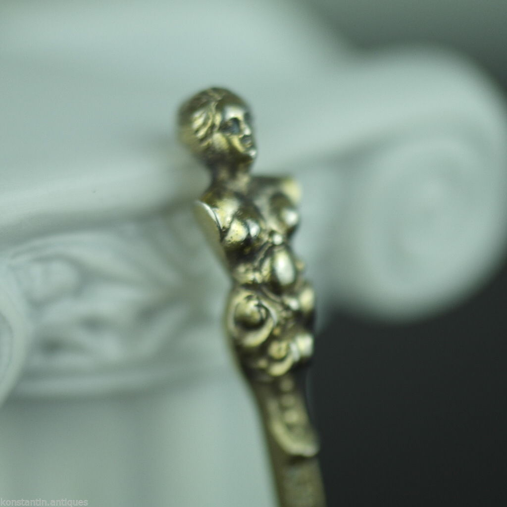 Antique 1787 gold plated solid silver 20 Kreuzer coin spoon IOSEPH Austrian Empire 800 German