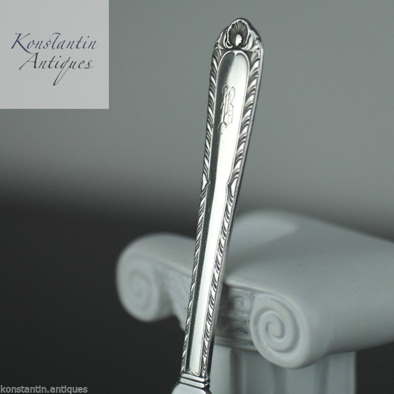 Antikes Buttermesser aus Sterlingsilber, B, amerikanischer Indianer
