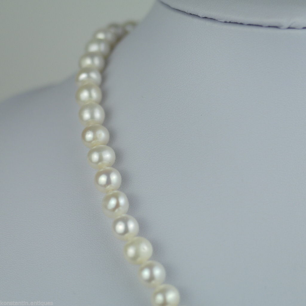 Freshwater Pearls necklace bead clasp sterling silver