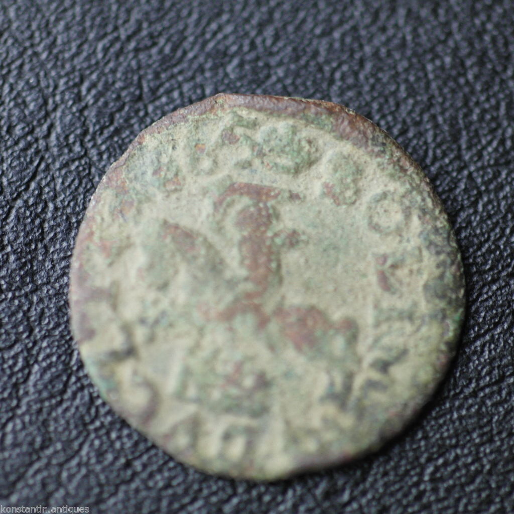 Antique 1665 coin 1 shilling John II Casimir Vasa Grand Duchy of Lithuania 17thC