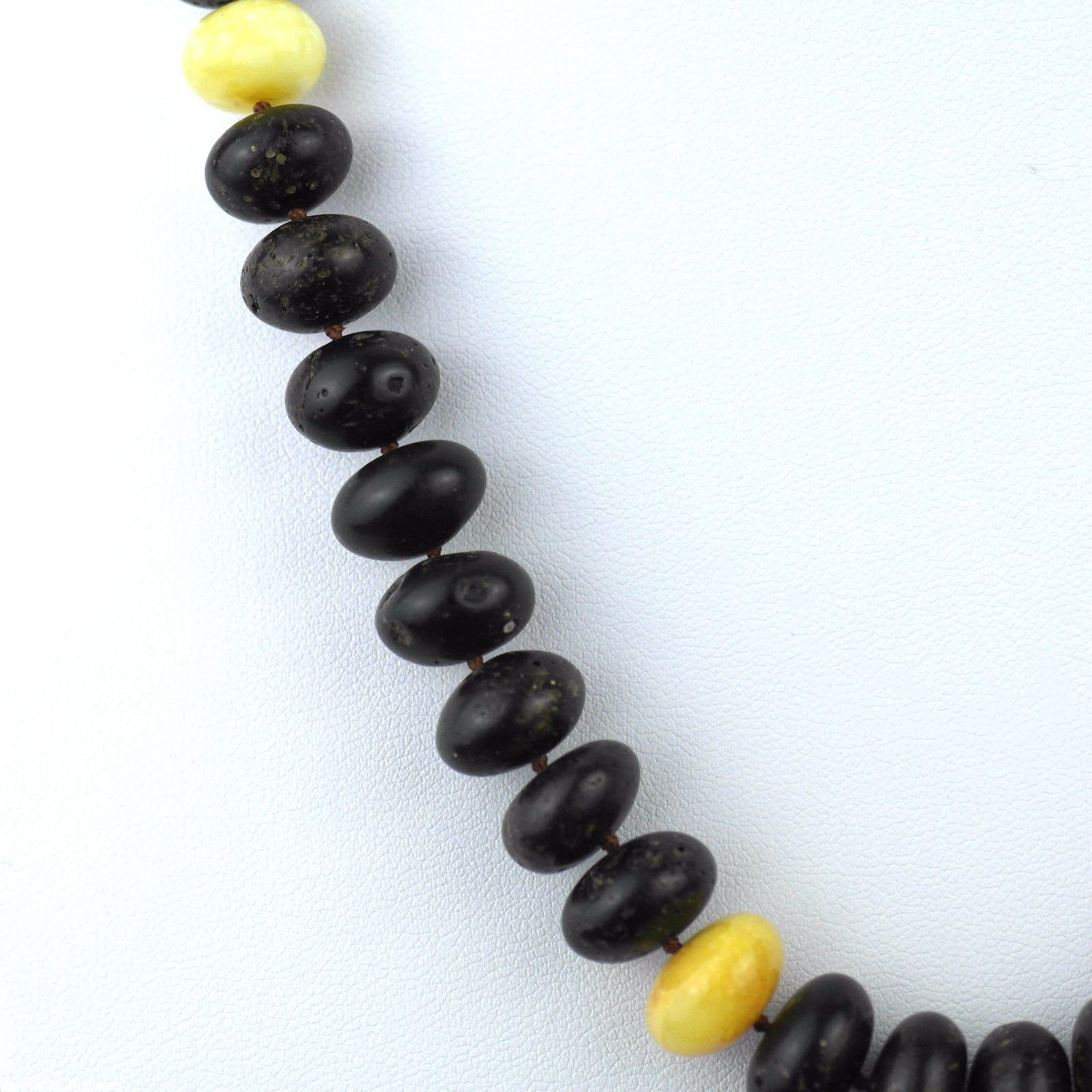 Genuine Baltic Amber stones beads necklace White egg yolk earth blood