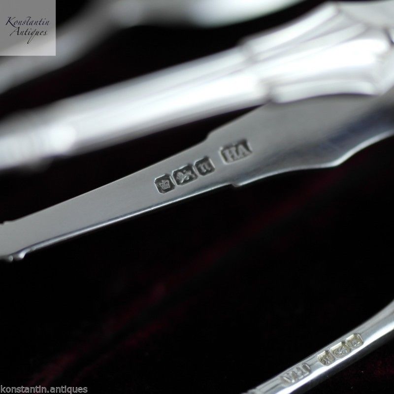 Cucharas de té antiguas de plata de ley de 1905 set 12+ pinzas Sheffield Atkin Brothers