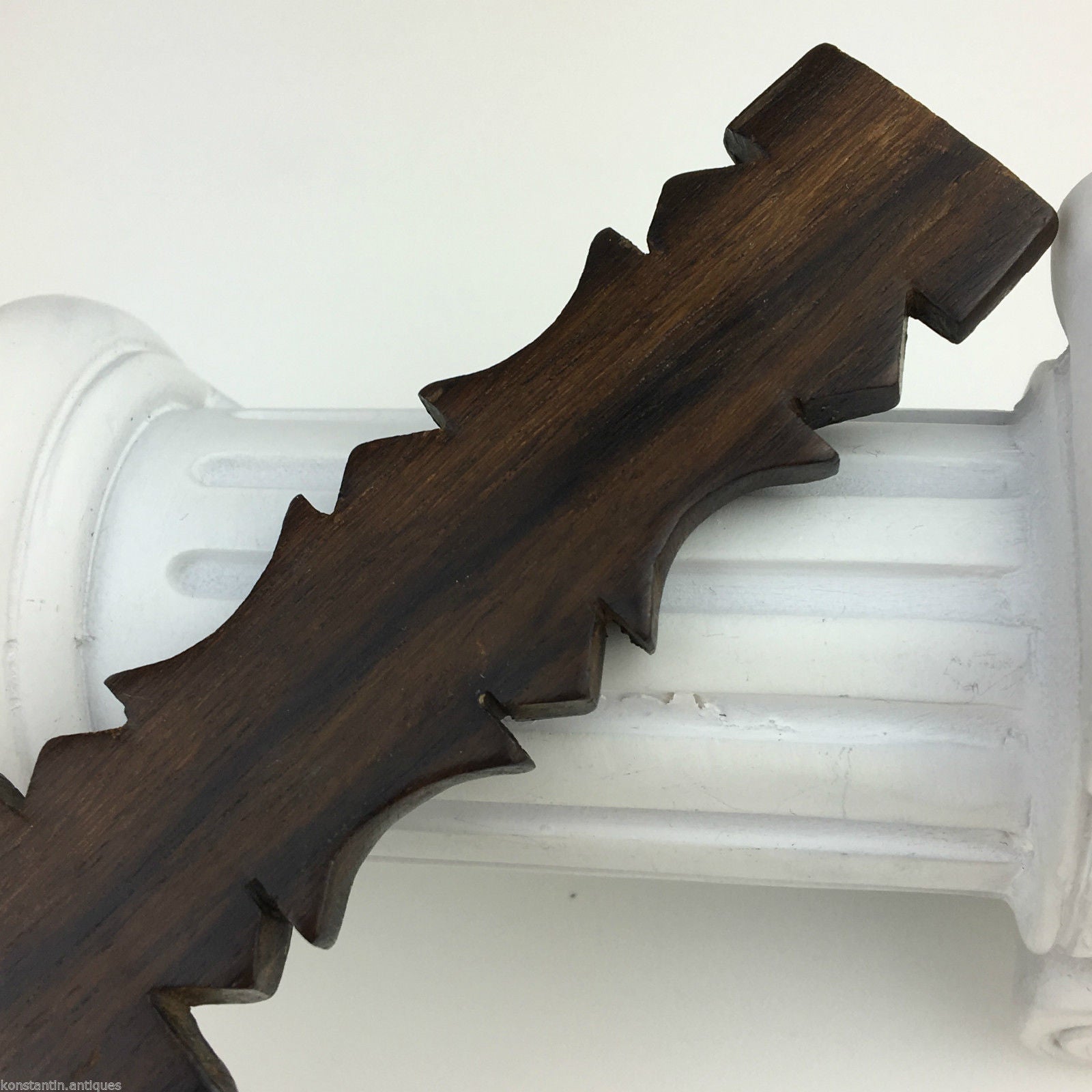 Vintage African solid wood hand carved letter opener / page turner