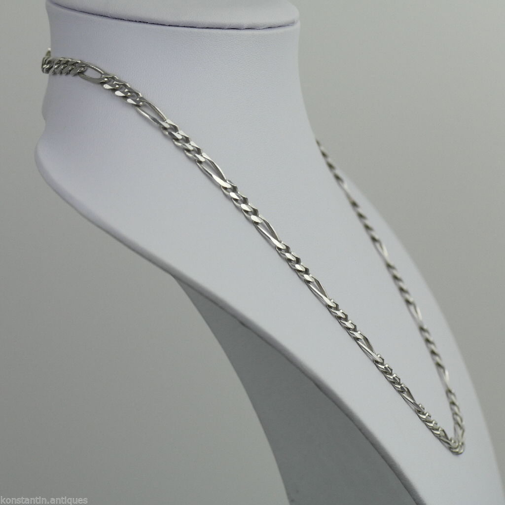 Cadena de cuello de collar de plata de ley vintage de 5 mm hecha en Italia 925