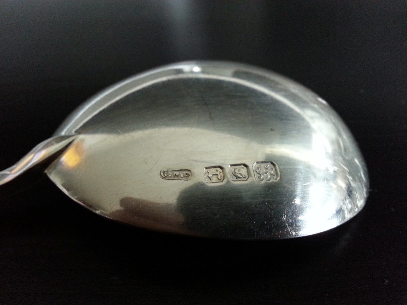 Cuchara antigua de plata de ley de 1932 de William Fearn London