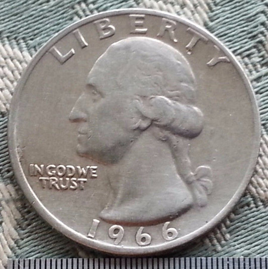 Jahrgang 1966 Washington Quarter ¼ Dollar 200. Geburtstag von George Washington