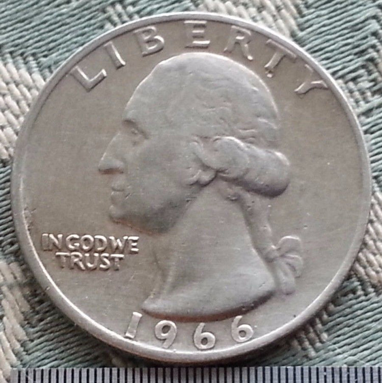 Vintage 1966 Washington Quarter ¼ Dollar 200th Birthday of George Washington