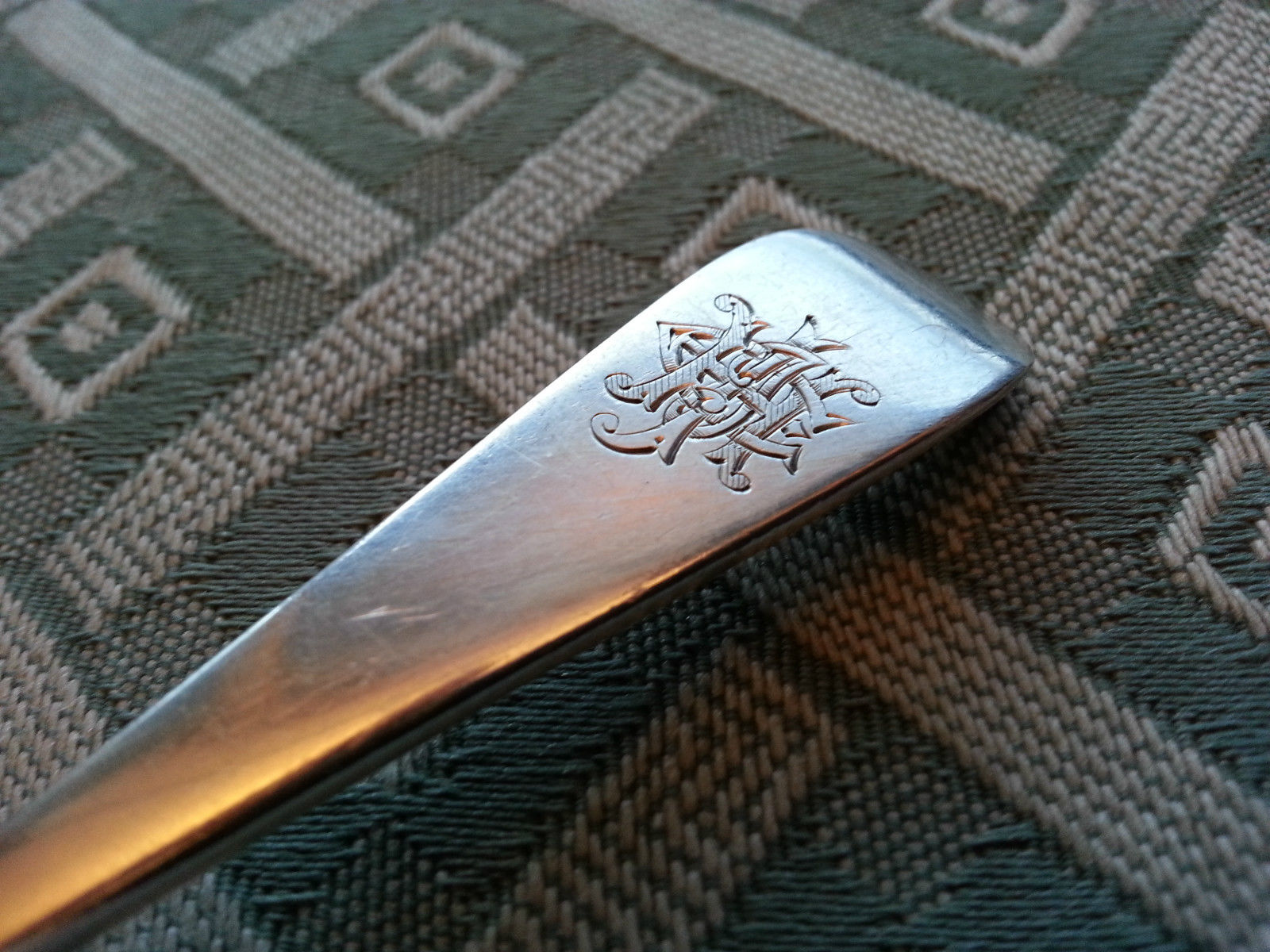 Cuchara antigua de plata de ley de 1894 Imperio Británico Londres