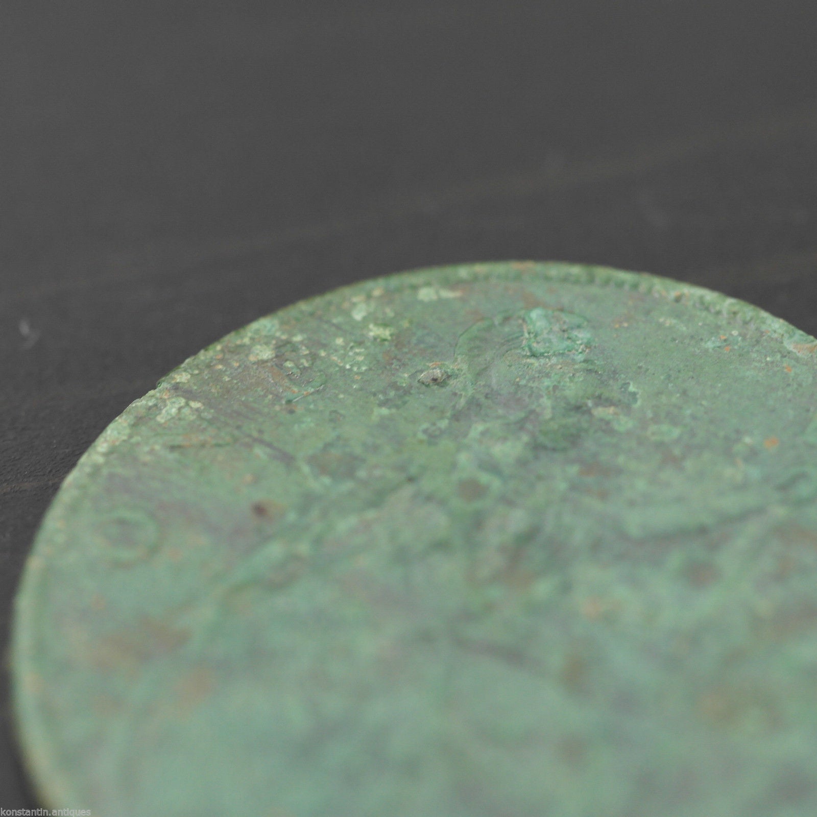 Moneda vintage de 1919 Un centavo George V Gran Bretaña Bronce con pátina