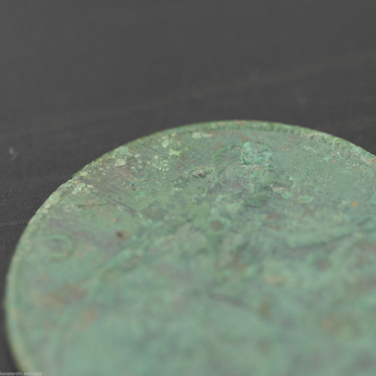 Jahrgang 1919 Münze Ein Penny George V. Großbritannien Bronze mit Patina