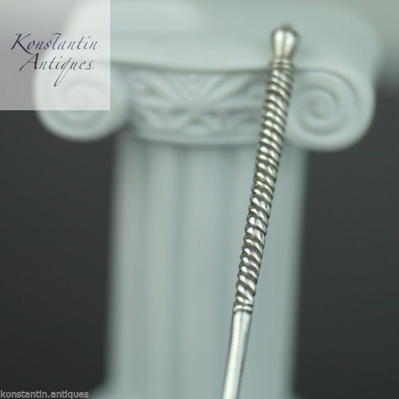 Antigua cuchara de plata maciza de 1894 Imperio Ruso 84 Té Café