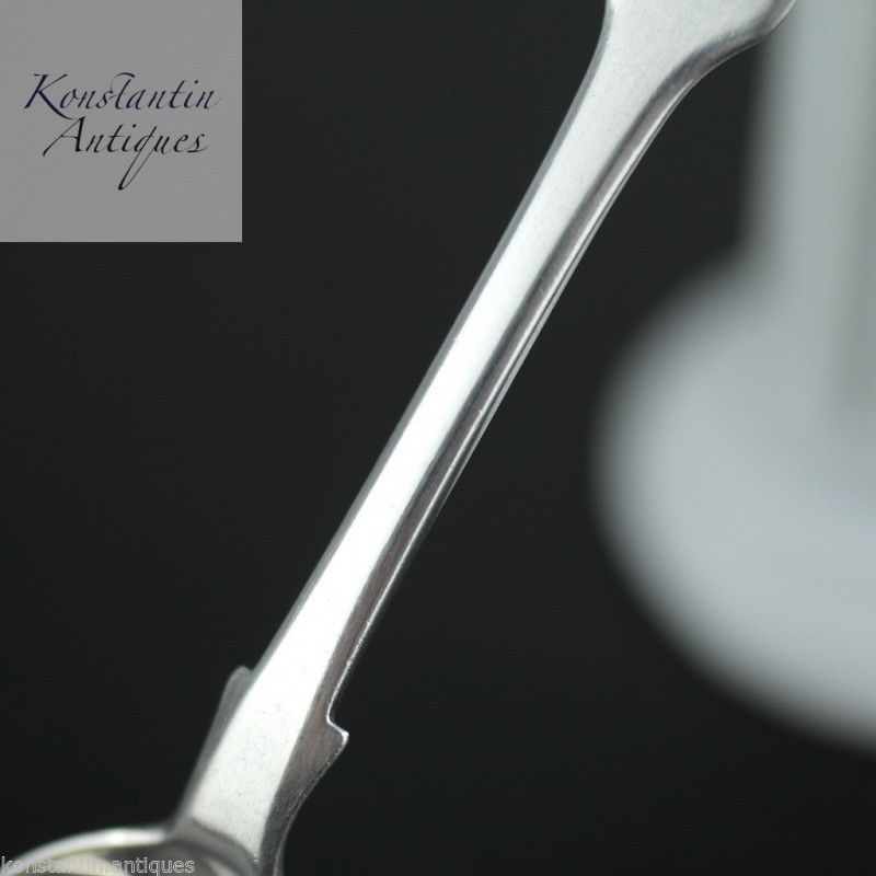 Cuchara antigua de plata de ley del siglo XIX S London 1850 Victorian Duty