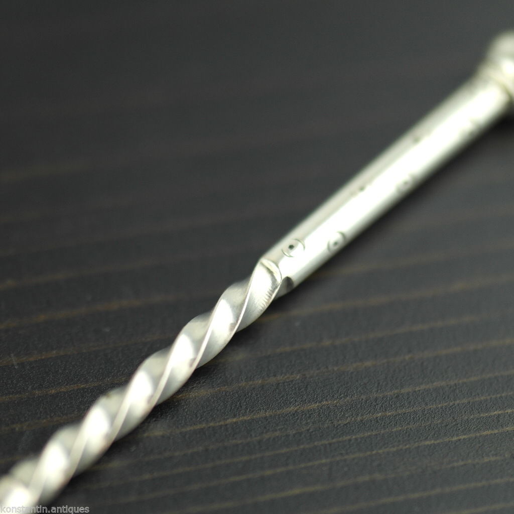 Antique 1822 solid silver coin spoon French Empire Louis XVIII ROI 1 Franc