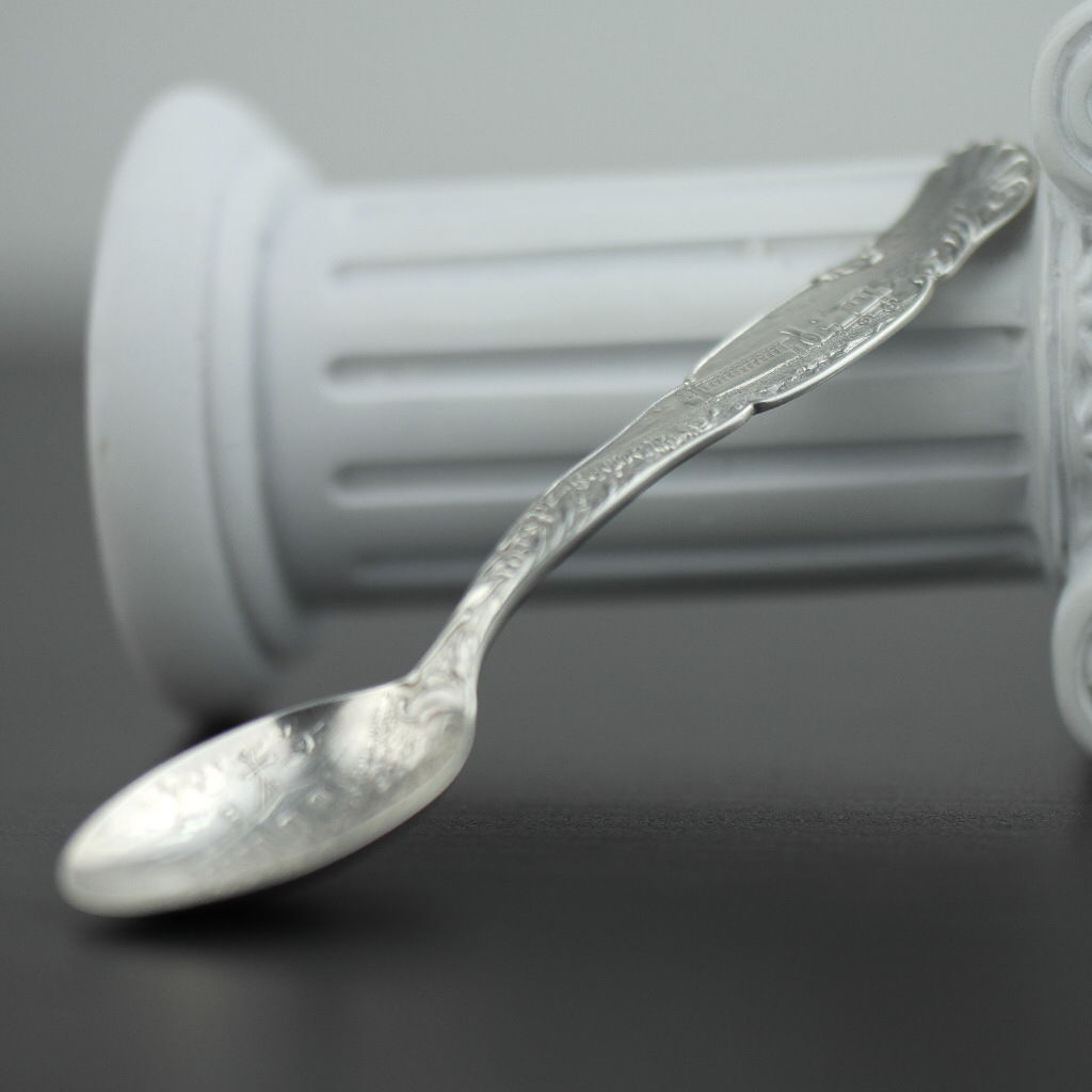 Antique sterling silver spoon Manitou Colorado USA ornamented picture