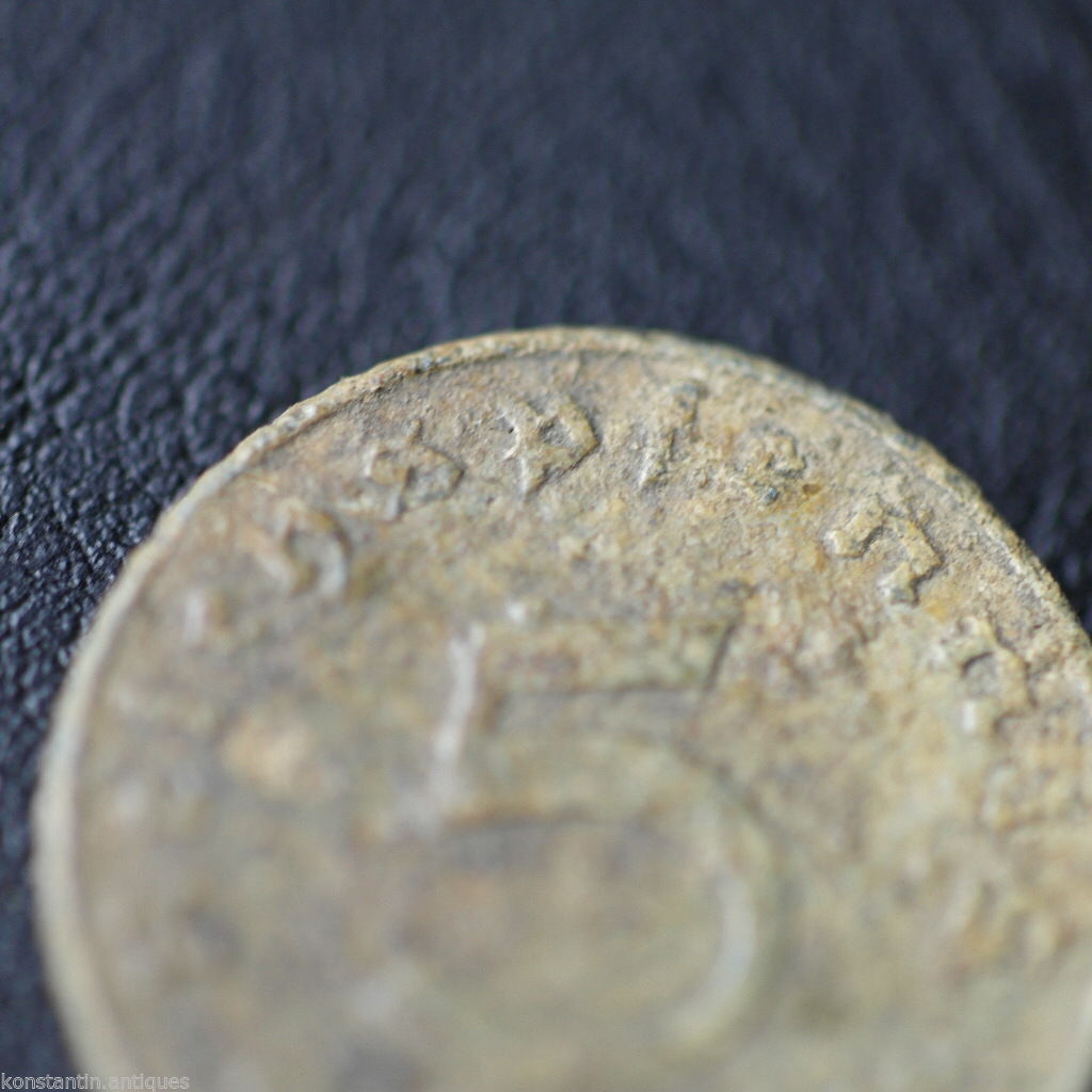 Antique 1941 coin 5 Reichspfennig Fuhrer Adolf Hitler of Germany Berlin