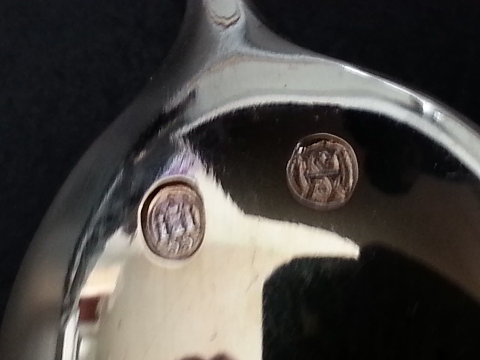 Juego vintage de seis cucharas de café y té doradas de plata maciza Dinamarca Sterling 925 S 55