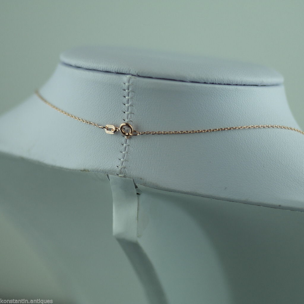 Stunning Gold Over sterling silver Clear stone pendant on chain 925 Genevive