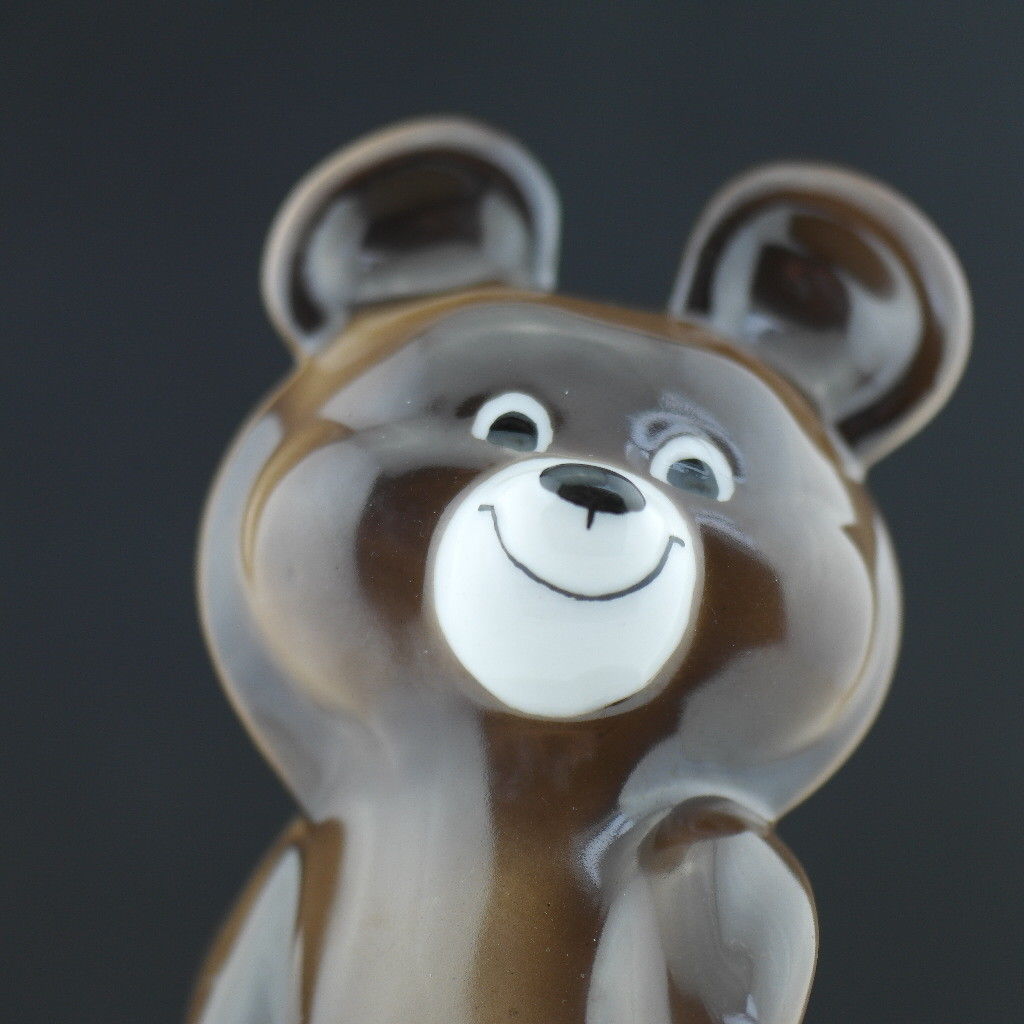 Vintage Moscow 1980 Olympic Games symbol Bear Mascot USSR Dulevo porcelain gift